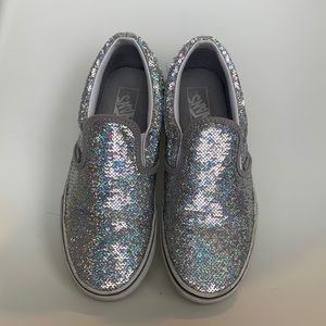 Vans sequins slip on shoes
